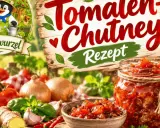 Tomaten-Chutney-Rezept: Ein Glas voller hausgemachtem Genuss. Was ist Chutney? Eine würzige Beilage aus Tomaten, Zwiebeln und Gewürzen.