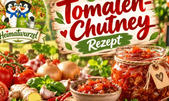 Tomaten-Chutney-Rezept: Ein Glas voller hausgemachtem Genuss. Was ist Chutney? Eine würzige Beilage aus Tomaten, Zwiebeln und Gewürzen.